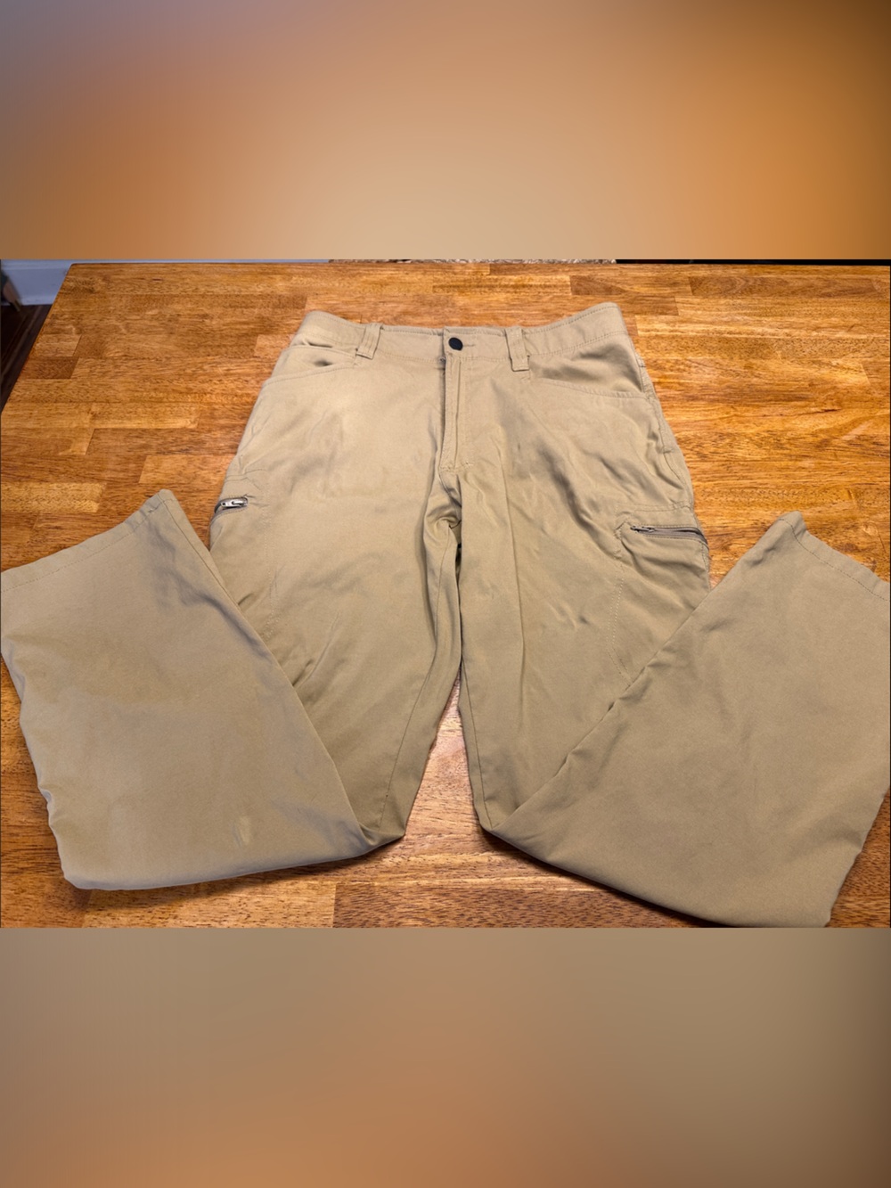 Wrangler All Terrain Gear Men's Tan Chino-Style Work Pants